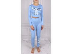 Disney Stitch Disney Damska piżama damska, niebieska, piżama na długi rękaw M