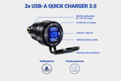 SEFIS 2x USB zásuvka - nabíječka DIN HELLA QC 3.0 USB-A 