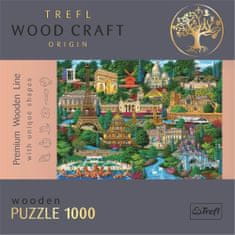 Puzzle Slavná místa Francie 1000 dílků - Wood Craft Origin puzzle