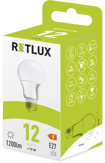 Retlux RLL 407 A60 E27 bulb 12W CW