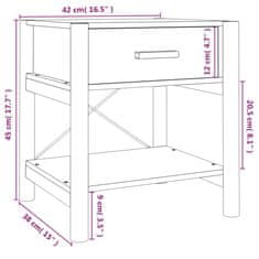 Vidaxl Nočné stolíky 2 ks 42x38x45 cm spracované drevo