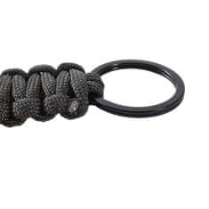 Northix Paracord s karabínou - čierny 