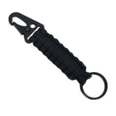 Northix Paracord s karabínou - čierny 