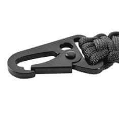 Northix Paracord s karabínou - čierny 