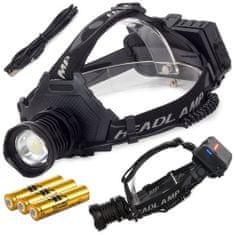 Bailong  08304 Čelovka LED CREE XHP70, 1000 m