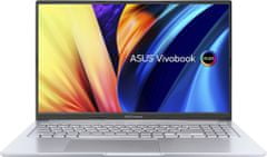 ASUS Vivobook 15X OLED (M1503, AMD Ryzen 5000 saries) (M1503QA-L1148W), strieborná