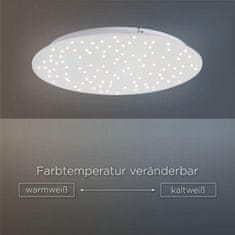 PAUL NEUHAUS LEUCHTEN DIREKT aj s JUST LIGHT LED stropné svietidlo okrúhle v bielej s efektom hviezdneho neba a nastaviteľnou farbou svetla 2700-5000K