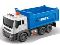 Lean-toys Stavebné vozidlo Sklápač 1:16 Blue Lift Trailer