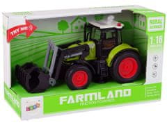 Lean-toys Traktor FARMLAND s trecím pohonom Svetlo Zvuk