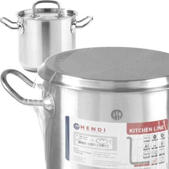 shumee Kitchen Line vysoký hrniec s pokrievkou, 2,8 l, priem. 160 x 140 h - Hendi 837108