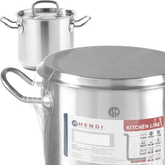 shumee Kitchen Line vysoký hrniec s pokrievkou, 13,5 l, priem. 280 x 220 h – Hendi 837405