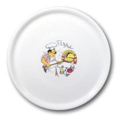 shumee Odolný tanier na pizzu z porcelánu Speciale, zdobený, 330 mm - sada 6 kusov.