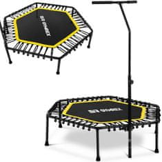 shumee Fitness trampolína na cvičenie s nastaviteľnou rukoväťou 124 cm čierno-žltá