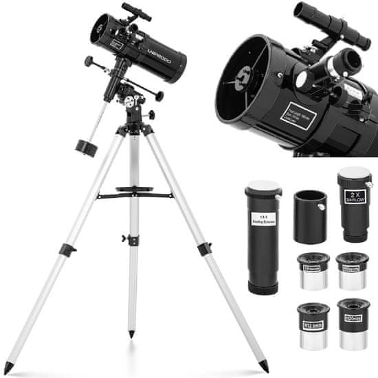 shumee Newtonovský astronomický ďalekohľad Uniprodo 1000 mm pr. 114 mm