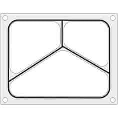 shumee Formová matrica pre zváracie stroje MCS pre trojdielny podnos 227x178 mm - Hendi 805480