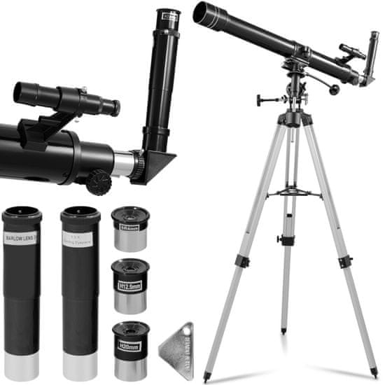 shumee Teleskop, teleskop, astronomický refraktor na pozorovanie hviezd, priemer 900 mm. 70 mm