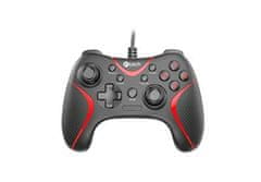 C-Tech Gamepad Theon pre PC/PS3, 2 programovateľné makro tlačidlá, 2x analóg, X-input, vibračné, 1,8