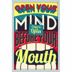 Retro Cedule Ceduľa Motivačné tabuľky - Open Your Mind
