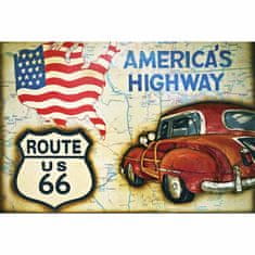 Retro Cedule Ceduľa Americans Highway