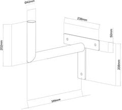 STELL SHO 1121 držiak antén na zeď 35cm