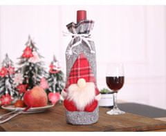 Korbi Vianočné puzdro na fľaše vína, plstené puzdro, Z8 sivá