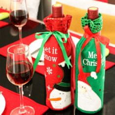 Korbi Vianočný obal na fľašu vína, plstený obal, Z7_1
