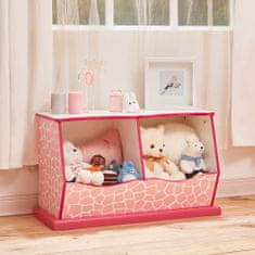 Teamson Teamson Kids - Módne potlače žiraf Miranda Cubby Storage - ružová / biela