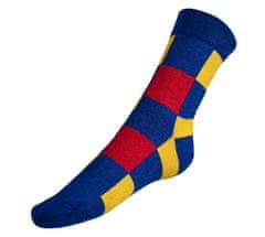 Ponožky Kocky farebné - 39-42 - modrá, červená, žltá