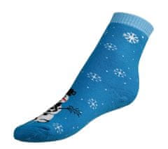 Ponožky Termo snehuliak - 43-46 - modrá, biela