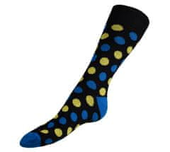 Ponožky Bodky čierne - 39-42 - čierna, modrá