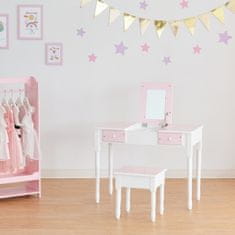 Teamson Fantasy Fields - Fashion Twinkle Star Prints Kate Play Vanity s úložným priestorom - ružová / biela