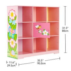 Teamson Fantasy Fields - Nábytok na hračky -Magic Garden Adjustable Cube Bookshelf