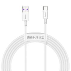 shumee Špičkový USB - USB-C kábel 66W 6A 2m - biely