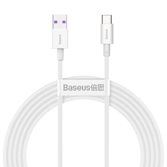 shumee Špičkový USB - USB-C kábel 66W 6A 2m - biely