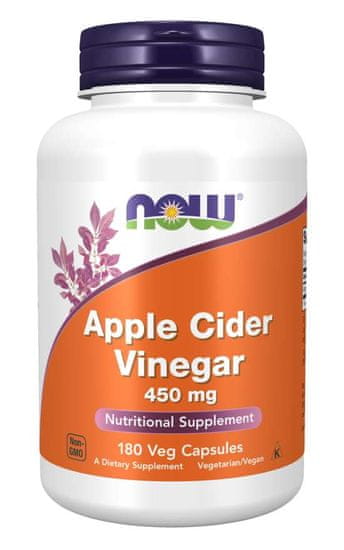 NOW Foods Foods Apple Cider Vinegar (jablkový ocot) 450 mg, 180 rastlinných kapsúl