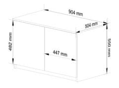 Akord Nadstavec na šatník Star 90 cm sonoma/biely