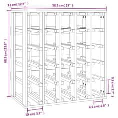 Vidaxl Stojan na víno 58,5x33x60,5 cm masívna borovica