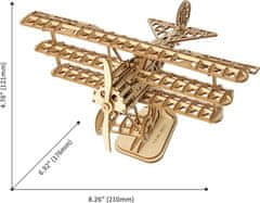 Robotime Rolife 3D drevené puzzle Lietadlo 145 dielikov