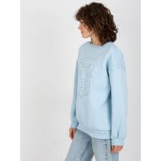 Ex moda Dámska mikina bez kapucne oversize FAY svetlo modrá EM-BL-617-4.41P_392612 Univerzálne