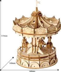 Robotime Rolife 3D drevené puzzle Kolotoč 174 dielikov