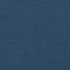 Vidaxl Lavička s operadlom modrá 120x62x75,5 cm látka