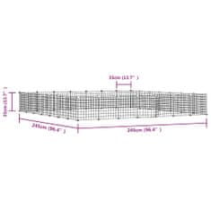 Petromila vidaXL 28-panelová klietka pre domáce zvieratá čierna 35x35 cm oceľ