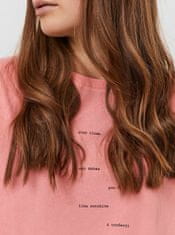 Vero Moda Ružové tričko s nápisom VERO MODA Hollie S