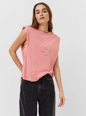Vero Moda Ružové tričko s nápisom VERO MODA Hollie S