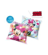 EUROSWAN LED svietiaci vankúšik Minnie Mouse 40x40 cm