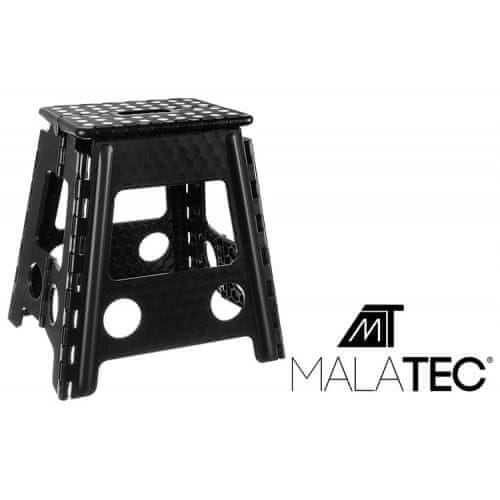 Malatec Skladacia taburetka 39 cm Malatec - čierna