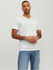 Jack&Jones Pánske tričko JJEORGANIC Standard Fit 12156102 White (Veľkosť S)