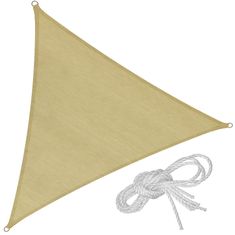 tectake Tieniaca plachta proti slnku trojuholník, béžová - 300 x 300 x 300 cm