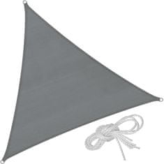 tectake Tieniaca plachta proti slnku trojuholník, šedá - 500 x 500 x 500 cm