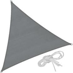 tectake Tieniaca plachta proti slnku trojuholník, šedá - 300 x 300 x 300 cm